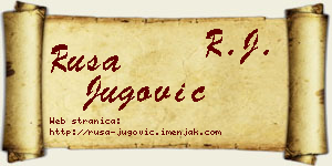 Rusa Jugović vizit kartica
